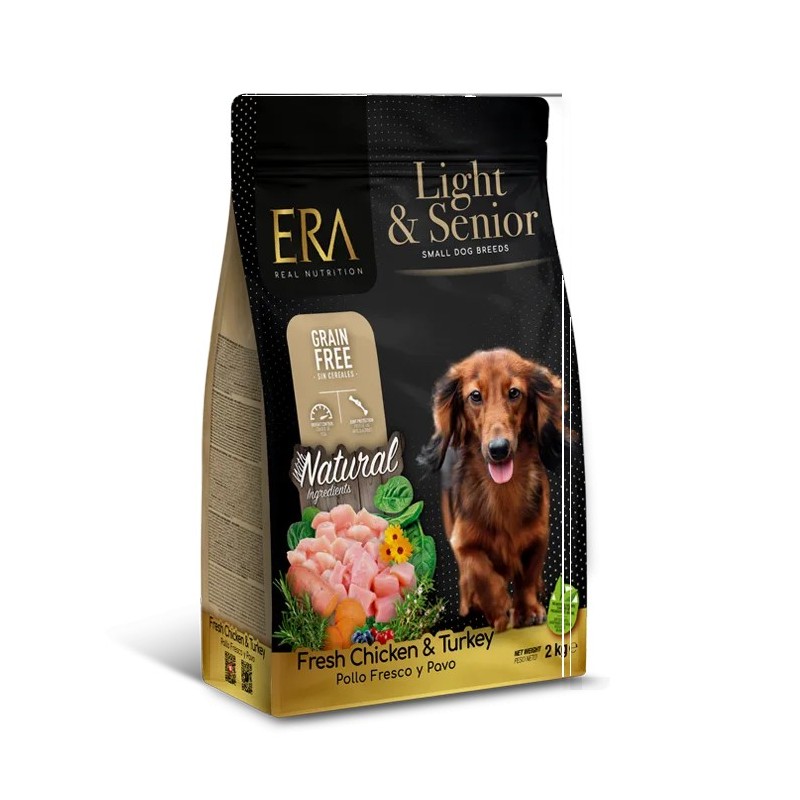 Croquettes ERA Grain Free Senior & Light pour petites races – Poulet & Dinde ERA 8436621610571 Croquettes ERA Millénium