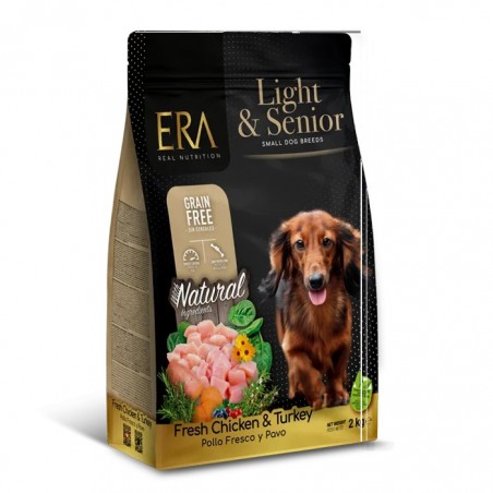 Croquettes ERA Grain Free Senior & Light pour petites races – Poulet & Dinde