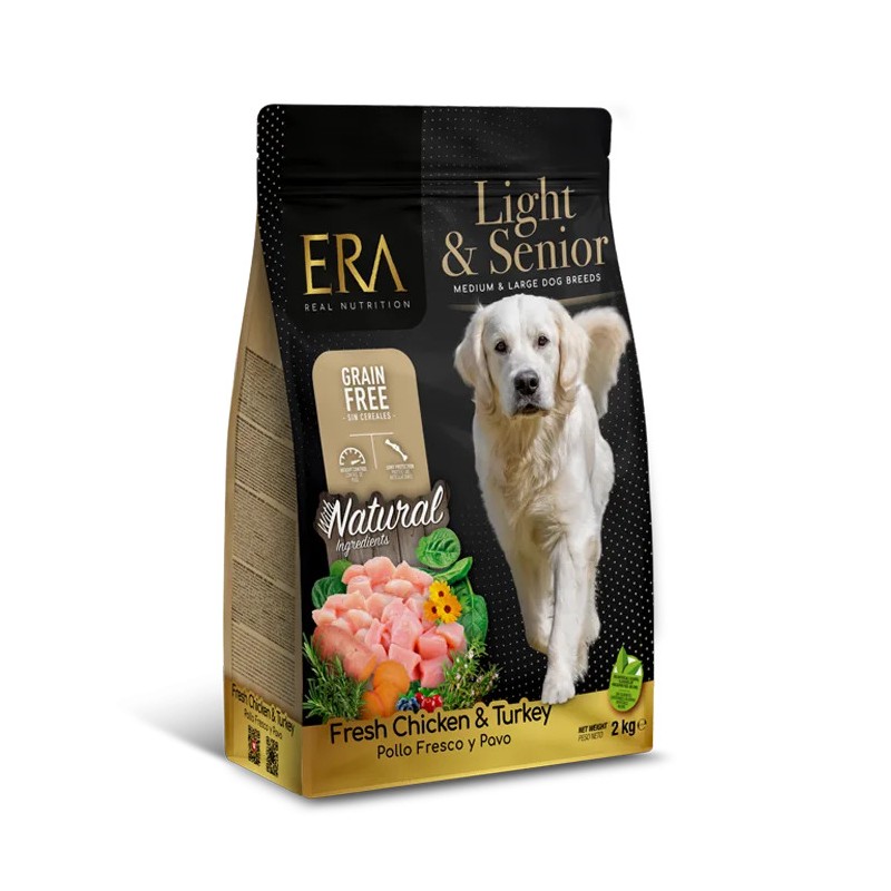 Croquettes ERA Grain Free Senior & Light pour Moyennes et grandes Races- Poulet & Dinde ERA  Croquettes ERA Millénium