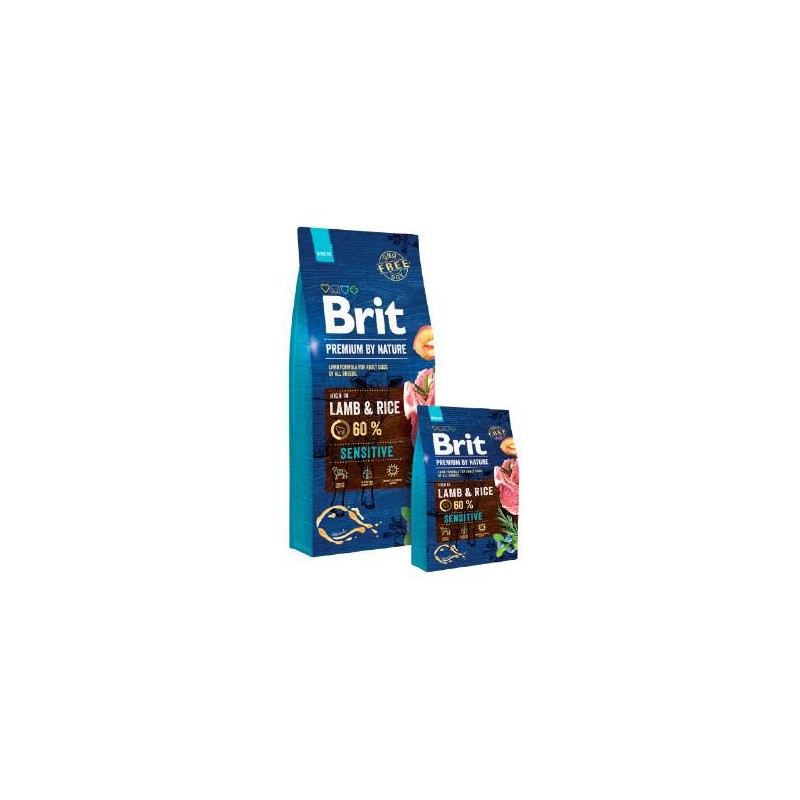 Croquettes Chien Brit Premium By Nature – Sensitive Lamb BRIT  Croquettes BRIT