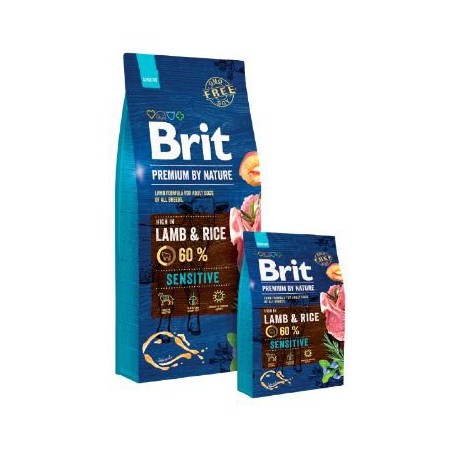 Croquettes Chien Brit Premium By Nature – Sensitive Lamb