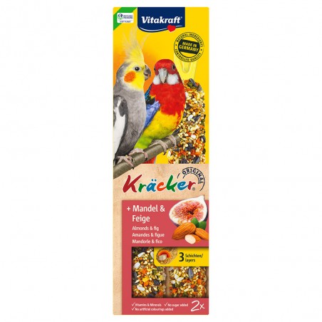 Kräcker® - Amandes, Figues pour Grandes Perruches – Vitakraft