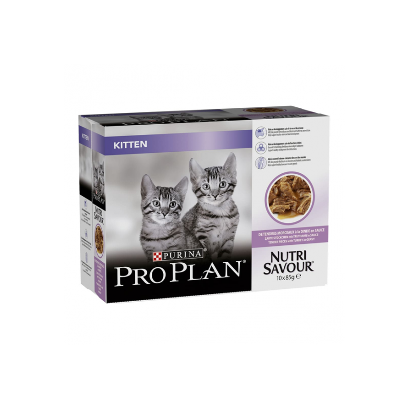 Proplan Kitten Healthy Start à la Dinde, Multipack 10 x 85 gr PRO PLAN 7613034767646 Boîtes, sachets pour chats