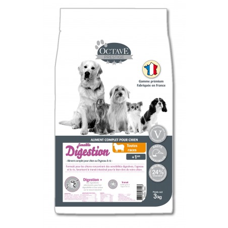 Croquettes Octave Prestige Digestion Sensible 3 kg