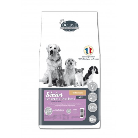 Croquettes Octave Prestige Senior Sensibilités Articulaires 12 kg