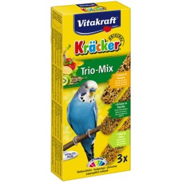 Kräcker® - Trio Mix - Banane, Herbe, Kiwi pour Perruches – Vitakraft VITAKRAFT VITOBEL 4008239212375 Perruche