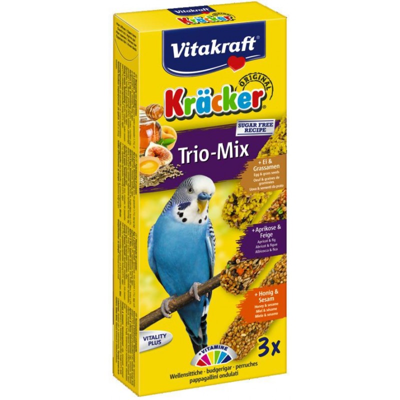 KRACKER TRIO OEUF/FRUIT/MIEL PERRUCHES VITAKRAFT VITOBEL 4008239212313 Perruche
