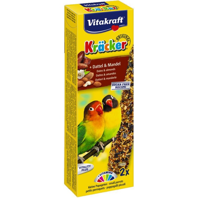Vitakraft Kräcker petits perroquets Dattes & Amandes VITAKRAFT VITOBEL 4008239212832 Grande Perruche, Perroquet