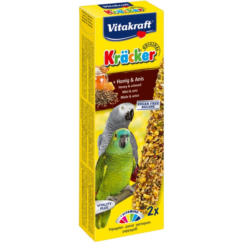 Vitakraft Kräcker Perroquets Miel & Anis VITAKRAFT VITOBEL 4008239212870 Grande Perruche, Perroquet