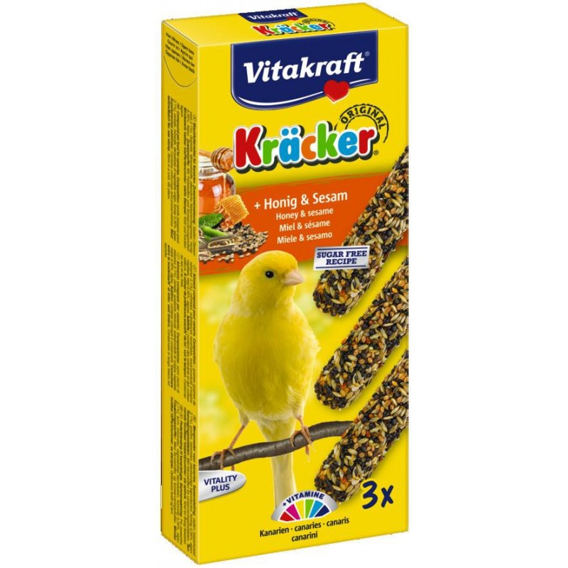 Vitakraft Kräcker Canaris au miel & sésame x3 VITAKRAFT VITOBEL 4008239212511 Canaris