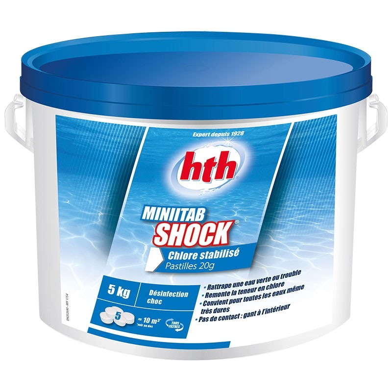 MiniTab Shock Chlore stabilisé HTH 5 kg  3521686001138 Chlore